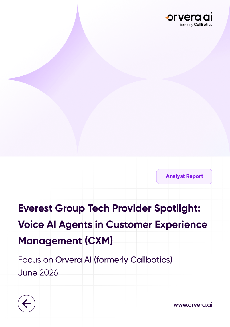 Orvera AI was included among the shortlisted providers featured in Everest Group's Tech Provider Spotlight: Voice AI Agents in Customer Experience Management (CXM)