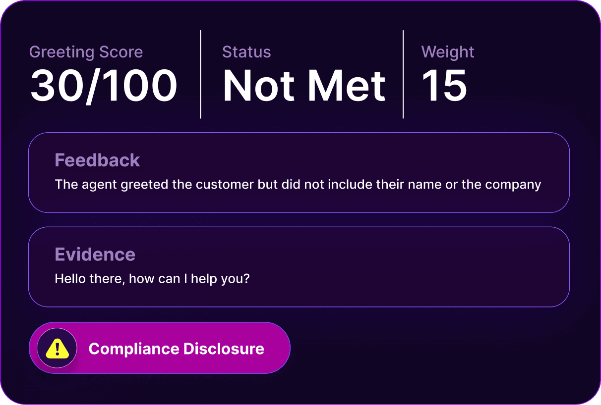 Connect every score to interaction evidence