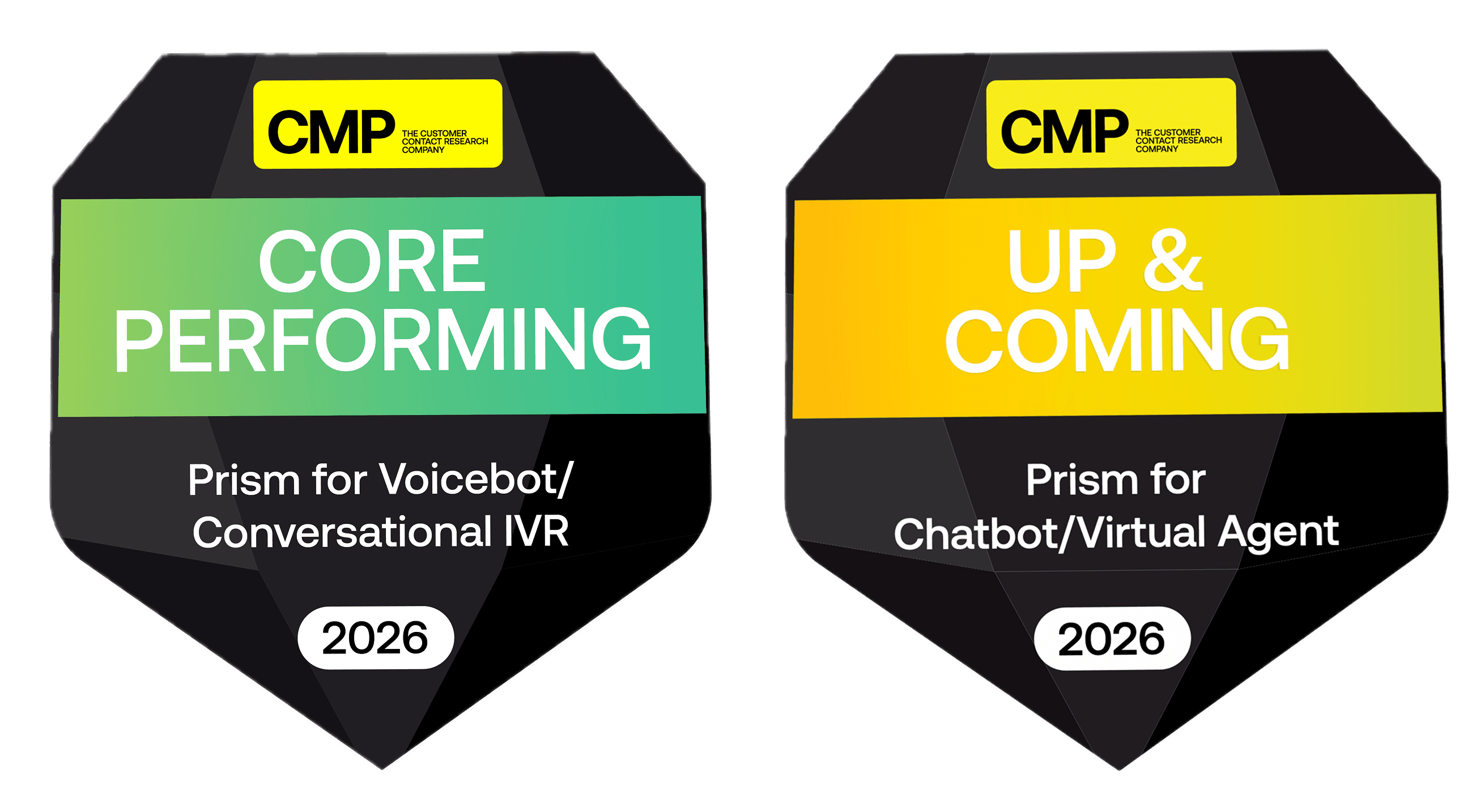 CMP Prism 2026 - Core Performing for Voicebot/Conversational IVR and Up & Coming for Chatbot/Virtual Agent