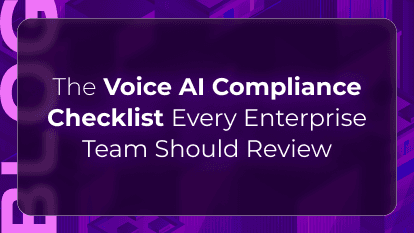 Voice AI compliance checklist blog by Orvera showing consent, data security, audit readiness, and governance for enterprises.