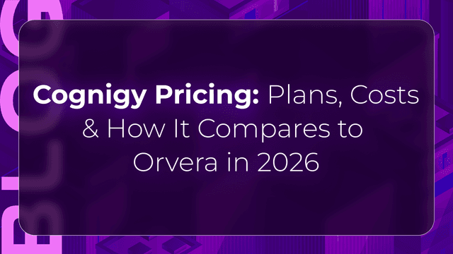 Orvera blog thumbnail about Cognigy pricing, enterprise conversational AI costs, plan structures, and contact center platform comparisons in 2026.