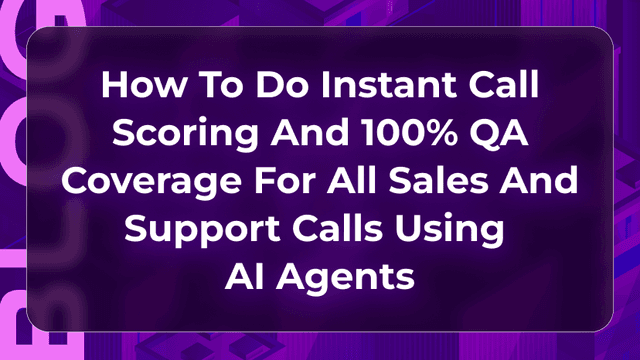 Thumbnail for Orvera blog on AI call scoring, showing QA coverage for sales and support calls with coaching and risk signals.