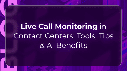 Orvera blog thumbnail about live call monitoring in contact centers, covering AI-powered monitoring tools, real-time coaching, and customer service quality improvement.