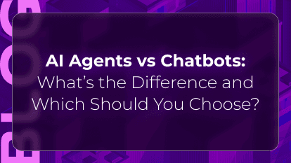 AI agents vs chatbots blog by Orvera showing guided responses compared with enterprise workflow automation and task resolution.