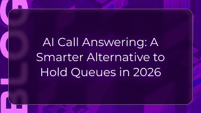 AI call answering blog by Orvera showing voice agents replacing hold queues with instant answers and intent routing.
