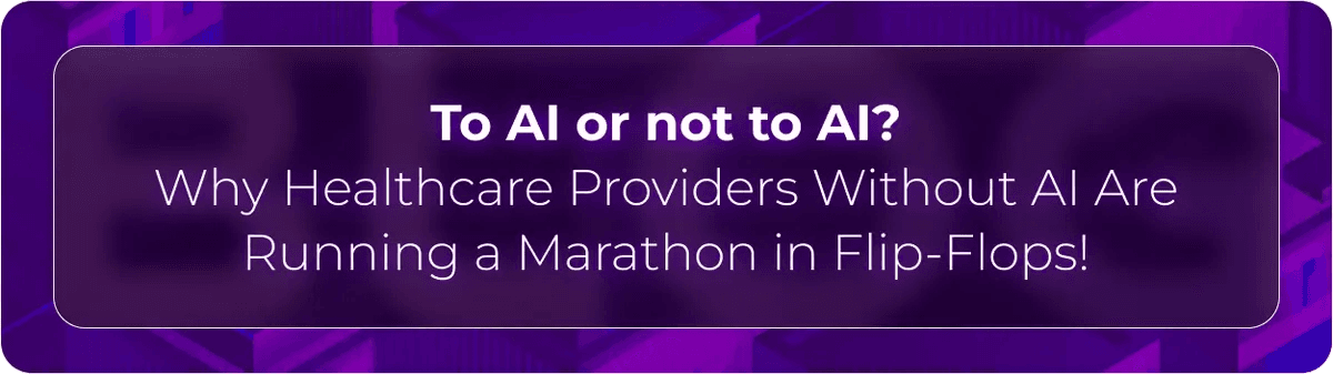 Orvera blog hero graphic with the headline “To AI or not to AI?” on a purple healthcare technology background, introducing how AI helps healthcare providers improve speed, claims, eligibility, and operational performance.