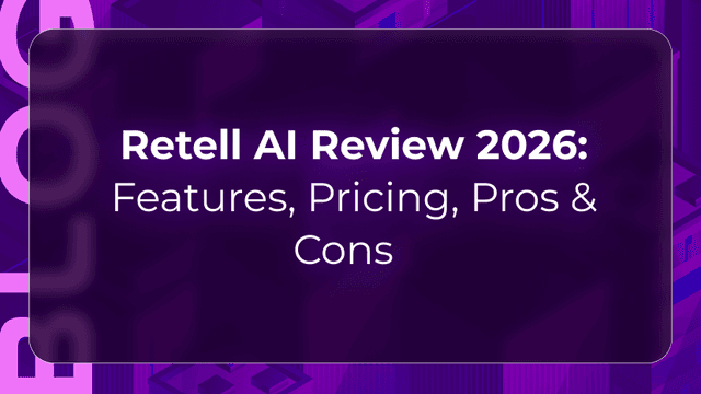 Orvera blog thumbnail for a 2026 Retell AI review covering features, pricing, pros, cons, enterprise AI voice agents, and conversational AI platform comparisons.